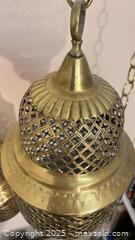 MaxSold Auction: Vintage Pierced Brass Moroccan / Persian Pendant Teardrop Lanterns - Oak Park (California, USA) PARTNER MANAGED Estate Sale Online Auction - Pesto Way