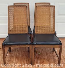 MaxSold Auction: MId Century Cane Back Walnut Dining Chairs - Belleville (Ontario, Canada) SELLER MANAGED Reseller Online Auction - Dundas Street East