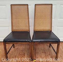 MaxSold Auction: MId Century Cane Back Walnut Dining Chairs - Belleville (Ontario, Canada) SELLER MANAGED Reseller Online Auction - Dundas Street East