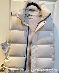 MaxSold Auction: Aritzia TNA The Super Puff Vest sz S - detachable hood; ivory/beige with black trim - North York (Ontario, Canada) SELLER MANAGED Downsizing Online Auction - Country Lane