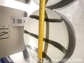 MaxSold Auction: Diane von Furstenberg Mashiko 10 in Platter set of 2 white black charcoal - North York (Ontario, Canada) SELLER MANAGED Downsizing Online Auction - Country Lane