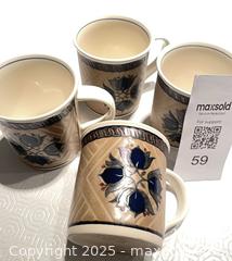 MaxSold Auction: Mikasa Intaglio Center Court (CA203) Coffee/Tea Mug Set of 4 - coordinates w Mikasa Arabella pattern - North York (Ontario, Canada) SELLER MANAGED Downsizing Online Auction - Country Lane
