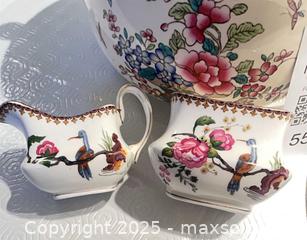MaxSold Auction: Paragon Exotic Birds &#38; Roses pattern - small creamer &#38; open sugar; Mandarin lidded bowl TF &#38; Sons RN 13104 - North York (Ontario, Canada) SELLER MANAGED Downsizing Online Auction - Country Lane