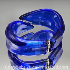 MaxSold Auction: Cobalt Blue Translucent Lucite Hinged Cuff Bracelet - Hatboro (Pennsylvania, USA) PARTNER MANAGED Estate Sale Online Auction -  Jacksonville Road