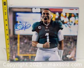 MaxSold Auction: Jalen Hurts autographed photo - Hatboro (Pennsylvania, USA) PARTNER MANAGED Estate Sale Online Auction -  Jacksonville Road