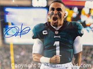 MaxSold Auction: Jalen Hurts autographed photo - Hatboro (Pennsylvania, USA) PARTNER MANAGED Estate Sale Online Auction -  Jacksonville Road