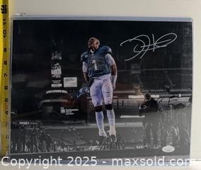 MaxSold Auction: Jalen Hurts signed photograph  - Hatboro (Pennsylvania, USA) PARTNER MANAGED Estate Sale Online Auction -  Jacksonville Road