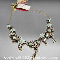 MaxSold Auction: Multicolor Gold-Tone Statement Floral Necklace, Princess Length - Hatboro (Pennsylvania, USA) PARTNER MANAGED Estate Sale Online Auction -  Jacksonville Road