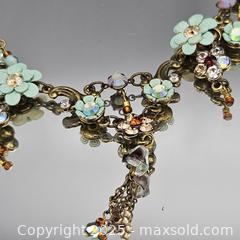 MaxSold Auction: Multicolor Gold-Tone Statement Floral Necklace, Princess Length - Hatboro (Pennsylvania, USA) PARTNER MANAGED Estate Sale Online Auction -  Jacksonville Road