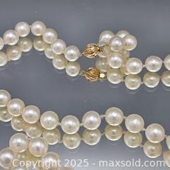 MaxSold Auction: Opera-Length Single Strand Pearl Necklace with 14k Yellow Gold Clasp - Hatboro (Pennsylvania, USA) PARTNER MANAGED Estate Sale Online Auction -  Jacksonville Road