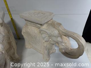 MaxSold Auction: Pair of Vintage Chinoiserie ceramic elephant garden stool or plant stand.  - Hatboro (Pennsylvania, USA) PARTNER MANAGED Estate Sale Online Auction -  Jacksonville Road