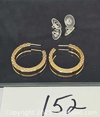 MaxSold Auction: Pair of Wells 14KGF hoop earrings  - Hatboro (Pennsylvania, USA) PARTNER MANAGED Estate Sale Online Auction -  Jacksonville Road