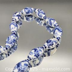 MaxSold Auction: Porcelain Beaded Necklace, White &#38; Blue Handpainted-Style, 24+ in - Hatboro (Pennsylvania, USA) PARTNER MANAGED Estate Sale Online Auction -  Jacksonville Road