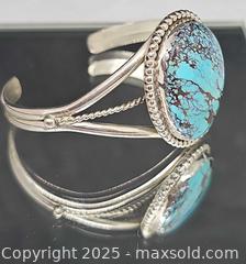 MaxSold Auction: Sterling and turquoise cuff bracelet  - Hatboro (Pennsylvania, USA) PARTNER MANAGED Estate Sale Online Auction -  Jacksonville Road