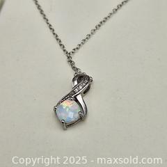 MaxSold Auction: Sterling Silver Natural Opal Pendant Necklace, 20-inch Chain - Hatboro (Pennsylvania, USA) PARTNER MANAGED Estate Sale Online Auction -  Jacksonville Road