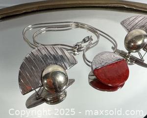 MaxSold Auction: Sterling silver necklace &#38; clip on earrings  - Hatboro (Pennsylvania, USA) PARTNER MANAGED Estate Sale Online Auction -  Jacksonville Road