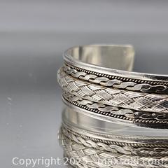 MaxSold Auction: Sterling Silver Open Cuff Bracelet with Braided Rope Inlay - Hatboro (Pennsylvania, USA) PARTNER MANAGED Estate Sale Online Auction -  Jacksonville Road