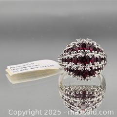 MaxSold Auction: Sterling Silver Ring with Deep Red Pyrope Garnet, US 9 - Hatboro (Pennsylvania, USA) PARTNER MANAGED Estate Sale Online Auction -  Jacksonville Road