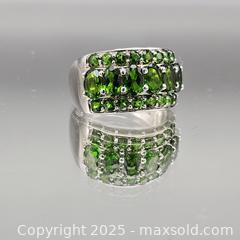 MaxSold Auction: Sterling Silver Ring with Green Stones - Hatboro (Pennsylvania, USA) PARTNER MANAGED Estate Sale Online Auction -  Jacksonville Road