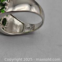 MaxSold Auction: Sterling Silver Ring with Green Stones - Hatboro (Pennsylvania, USA) PARTNER MANAGED Estate Sale Online Auction -  Jacksonville Road