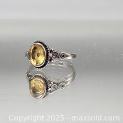 MaxSold Auction: Sterling Silver Ring with Yellow Faceted Oval Stone, US 7 - Hatboro (Pennsylvania, USA) PARTNER MANAGED Estate Sale Online Auction -  Jacksonville Road