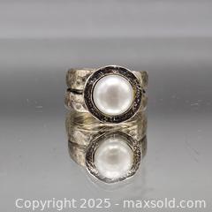 MaxSold Auction: Sterling Silver Size 8.5 Ring with Round White Pearl Cabochon - Hatboro (Pennsylvania, USA) PARTNER MANAGED Estate Sale Online Auction -  Jacksonville Road