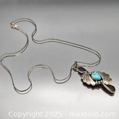 MaxSold Auction: Turquoise Cabochon Pendant Necklace, Southwestern Floral - Hatboro (Pennsylvania, USA) PARTNER MANAGED Estate Sale Online Auction -  Jacksonville Road