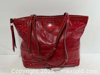 MaxSold Auction: Vintage Coach red patent leather tote handbag  - Hatboro (Pennsylvania, USA) PARTNER MANAGED Estate Sale Online Auction -  Jacksonville Road