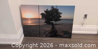 MaxSold Auction: Triptych Beach Sunset Canvas Wall Art — 3 Panels, 12" x 24" Each - Richmond Hill (Ontario, Canada) SELLER MANAGED Moving Online Auction - English Oak Drive