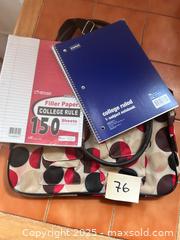 MaxSold Auction: New 3 peice polka dot computer case and notebook/paper - Easton (Pennsylvania, USA) SELLER MANAGED Downsizing Online Auction - South 12th Street