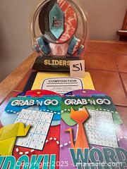 MaxSold Auction: Slider headphones with notebook and two games  - Easton (Pennsylvania, USA) SELLER MANAGED Downsizing Online Auction - South 12th Street