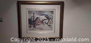 MaxSold Auction: A. J. Casson Framed Winter Landscape Print - Windsor (Ontario, Canada) PARTNER MANAGED Downsizing Online Auction - Ashland Drive