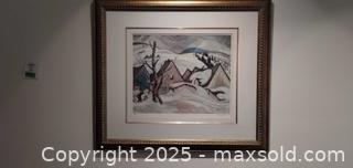 MaxSold Auction: A. J. Casson Framed Winter Landscape Print - Windsor (Ontario, Canada) PARTNER MANAGED Downsizing Online Auction - Ashland Drive