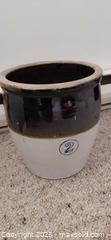 MaxSold Auction: Antique/Vintage Two-Tone Stoneware Crock  - Capacity: Marked with a clear blue &#34;2&#34;, indicating a 2-ga - Windsor (Ontario, Canada) PARTNER MANAGED Downsizing Online Auction - Ashland Drive