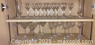 MaxSold Auction: Assorted Lot of Approximately 17+ Clear Stemware Glasses - Windsor (Ontario, Canada) PARTNER MANAGED Downsizing Online Auction - Ashland Drive