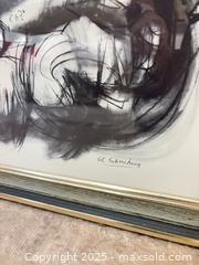 MaxSold Auction: Charcoal Portrait by Sheldon Clyde Schoneberg - Windsor (Ontario, Canada) PARTNER MANAGED Downsizing Online Auction - Ashland Drive