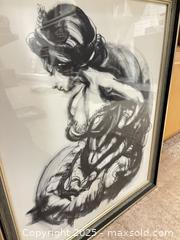 MaxSold Auction: Charcoal Portrait by Sheldon Clyde Schoneberg - Windsor (Ontario, Canada) PARTNER MANAGED Downsizing Online Auction - Ashland Drive