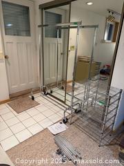 MaxSold Auction: Chrome 5-Shelf Wire Shelving Unit &#38; clothing Rack (Modular Rack Kit) - Windsor (Ontario, Canada) PARTNER MANAGED Downsizing Online Auction - Ashland Drive