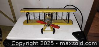 MaxSold Auction: Decorative Model Biplane K3215 - Stamped Painted Metal - Windsor (Ontario, Canada) PARTNER MANAGED Downsizing Online Auction - Ashland Drive