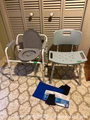MaxSold Auction: Lot: Commode &#38; Shower/Transfer Chairs with Hot/Cold Compress - Windsor (Ontario, Canada) PARTNER MANAGED Downsizing Online Auction - Ashland Drive