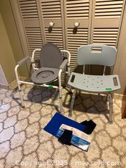 MaxSold Auction: Lot: Commode &#38; Shower/Transfer Chairs with Hot/Cold Compress - Windsor (Ontario, Canada) PARTNER MANAGED Downsizing Online Auction - Ashland Drive