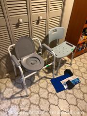 MaxSold Auction: Lot: Commode &#38; Shower/Transfer Chairs with Hot/Cold Compress - Windsor (Ontario, Canada) PARTNER MANAGED Downsizing Online Auction - Ashland Drive