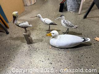 MaxSold Auction: Lot of 4 Hand-Carved Painted Wooden Bird Decoys - Windsor (Ontario, Canada) PARTNER MANAGED Downsizing Online Auction - Ashland Drive