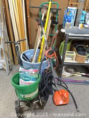 MaxSold Auction: Lot of Garden/Yard Tools: Broadcast Spreader, String Trimmer, Hand Tools - Windsor (Ontario, Canada) PARTNER MANAGED Downsizing Online Auction - Ashland Drive