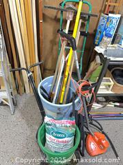 MaxSold Auction: Lot of Garden/Yard Tools: Broadcast Spreader, String Trimmer, Hand Tools - Windsor (Ontario, Canada) PARTNER MANAGED Downsizing Online Auction - Ashland Drive
