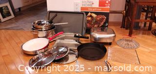 MaxSold Auction: Mixed Cookware Set — Pans, Lids, Baking Trays &#38; Grill Accessories - Windsor (Ontario, Canada) PARTNER MANAGED Downsizing Online Auction - Ashland Drive