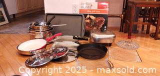 MaxSold Auction: Mixed Cookware Set — Pans, Lids, Baking Trays &#38; Grill Accessories - Windsor (Ontario, Canada) PARTNER MANAGED Downsizing Online Auction - Ashland Drive