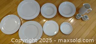 MaxSold Auction: Mixed porcelain dinnerware lot, white, ~20 pieces - Windsor (Ontario, Canada) PARTNER MANAGED Downsizing Online Auction - Ashland Drive