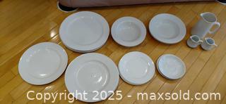 MaxSold Auction: Mixed porcelain dinnerware lot, white, ~20 pieces - Windsor (Ontario, Canada) PARTNER MANAGED Downsizing Online Auction - Ashland Drive