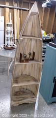 MaxSold Auction: Nautical Pine &#38; Reclaimed Wood 4-Tier Shelf with Brass Bookends - Windsor (Ontario, Canada) PARTNER MANAGED Downsizing Online Auction - Ashland Drive